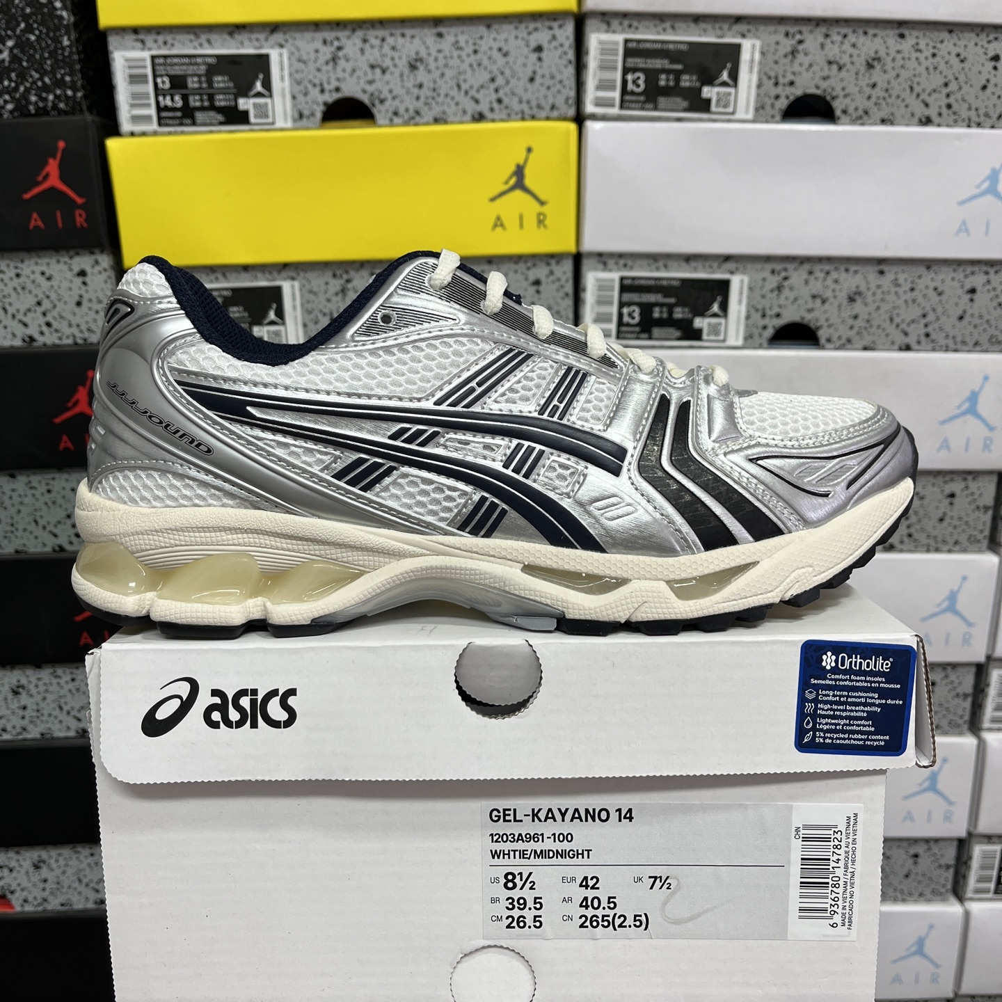 ASICS Gel-Kayano 14 JJJJound White Navy 1203A961-100 (Silver) - Image 11
