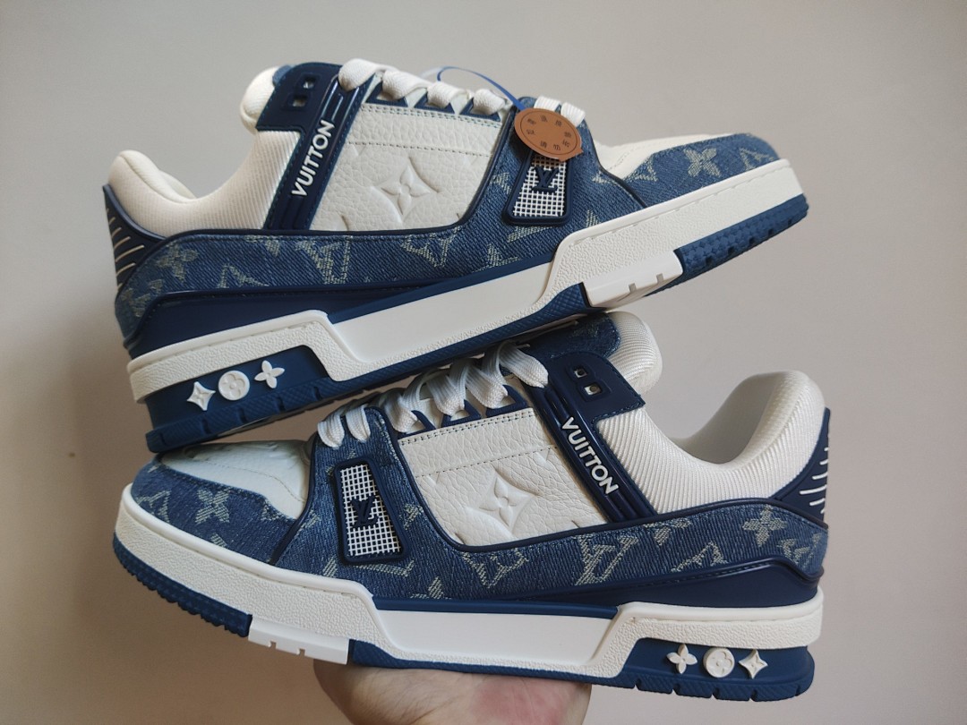 Louis Vuitton LV Trainer Monogram Denim (White Blue) - Image 7