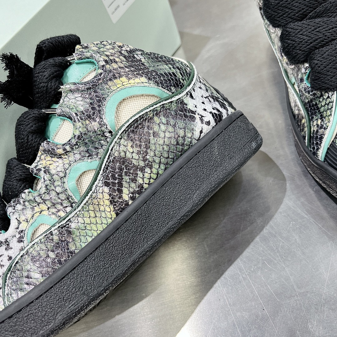 Lanvin FoShan Batch Lanvin Leather Curb Sneakers Three Generations - Image 73
