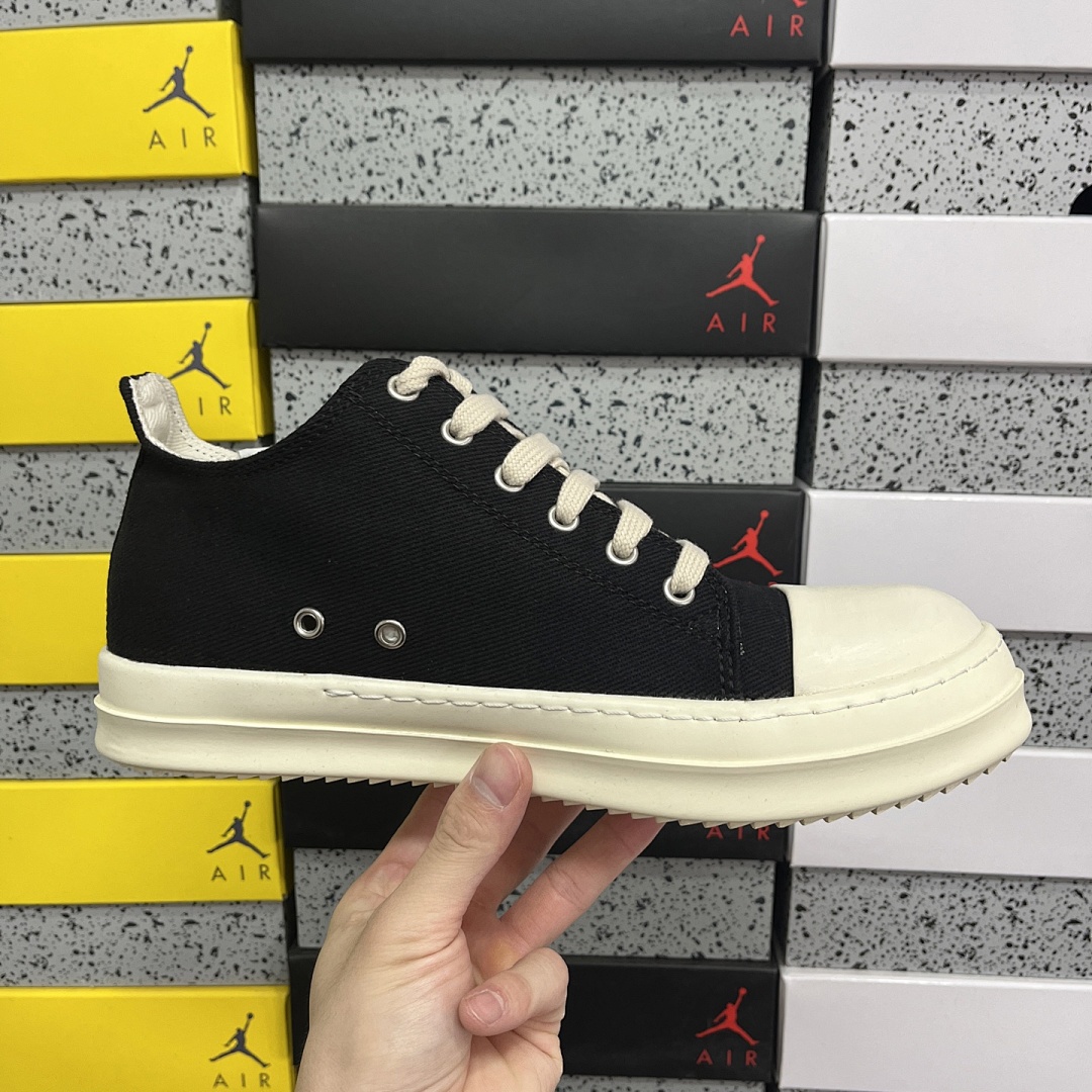 Rick Owens Vintage Sneaks S58WS0109 (Black) - Image 6