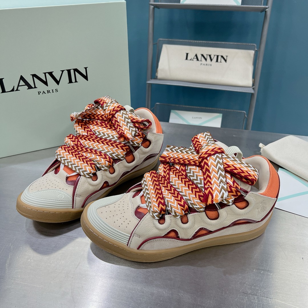 Lanvin FoShan Batch Lanvin Leather Curb Sneakers Three Generations - Image 10