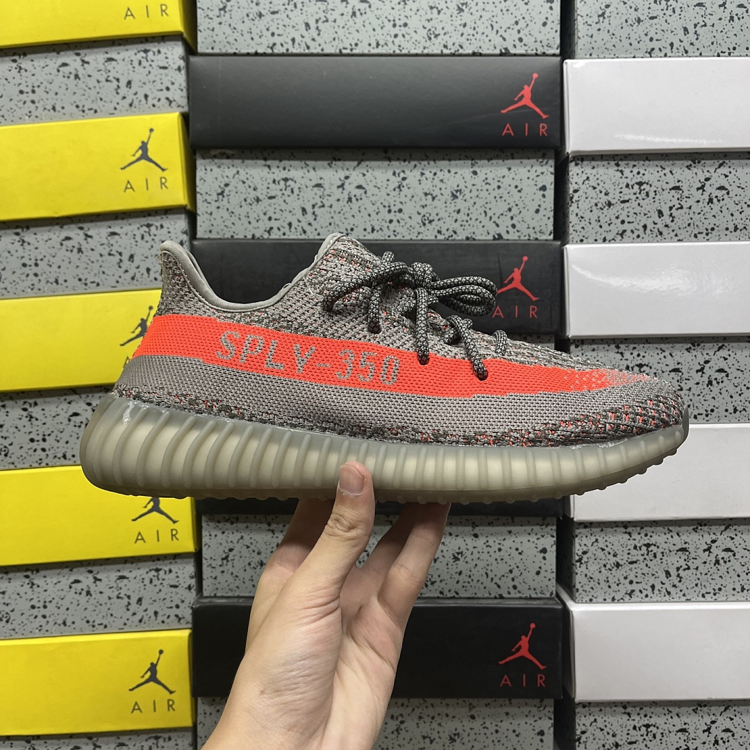 Adidas Yeezy Boost 350 V2 Grey Orange Starry - Image 5