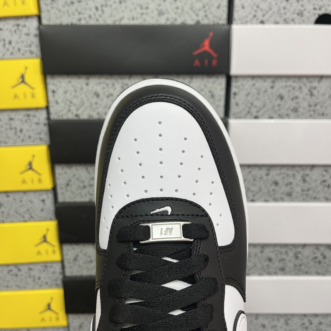 Nike Air Force 1 Low '07 White Swoosh (Panda) - Image 7