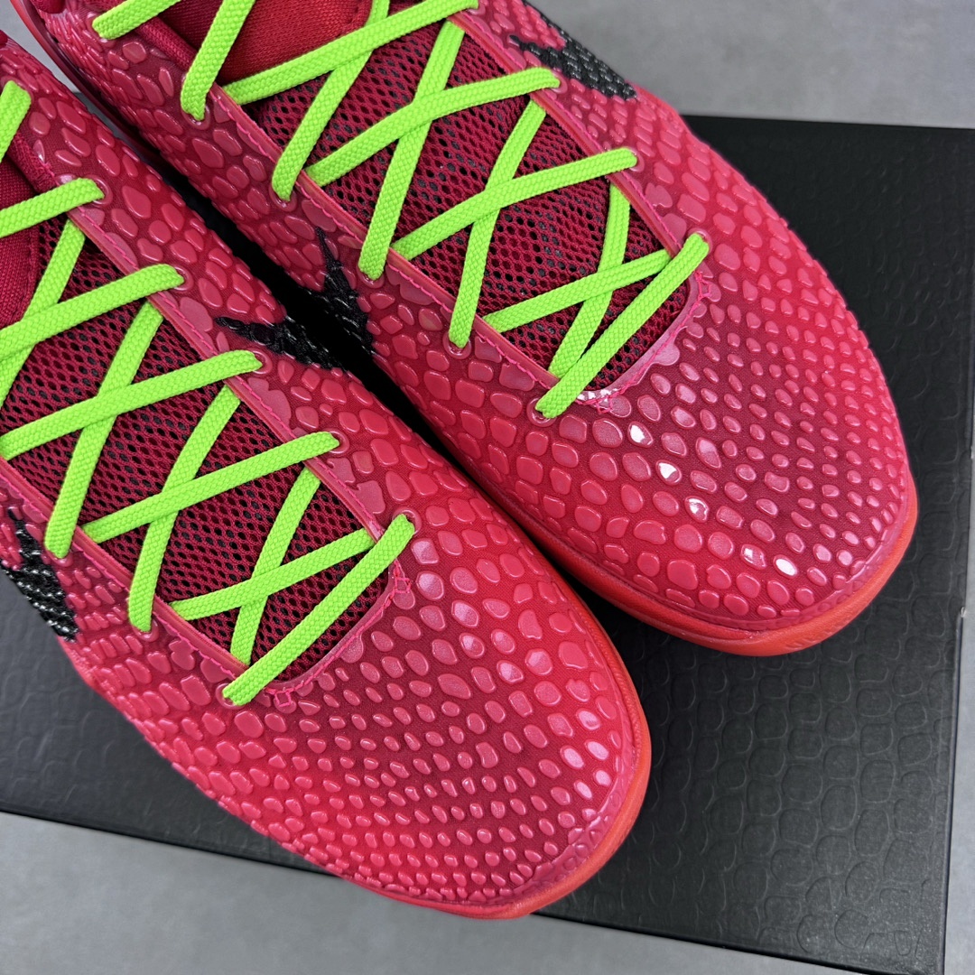 Nike Kobe 6 Protro Reverse Grinch ZK6 Red Black Reversed Green Hornet - Image 5