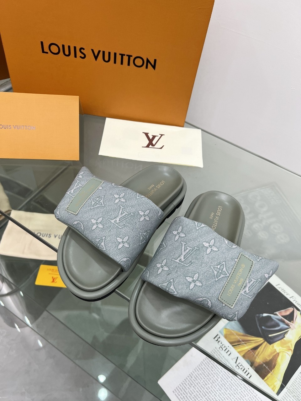 Louis Vuitton Velcro Slippers - Image 9