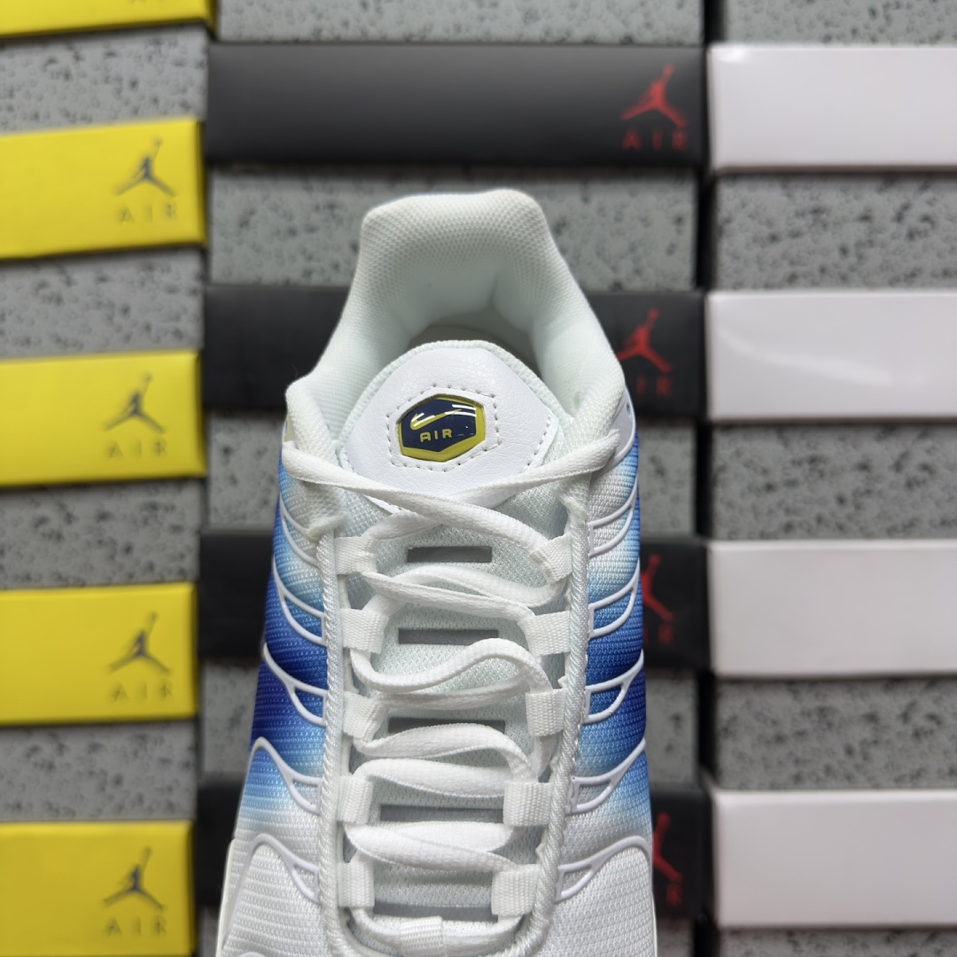 Nike Air Max Plus Spray Paint Swoosh White Blue DX8962-100 - Image 4