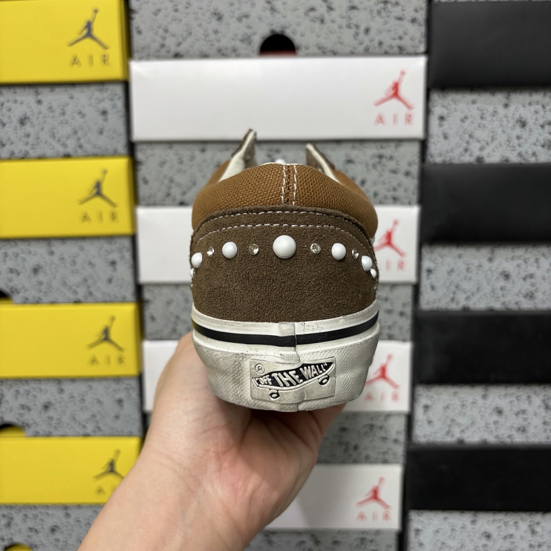 Vans LX Old Skool 36 Pearlized Pack Vintage Cocoa Brown VN000E8VFST Grey Yellow Bead - Image 7