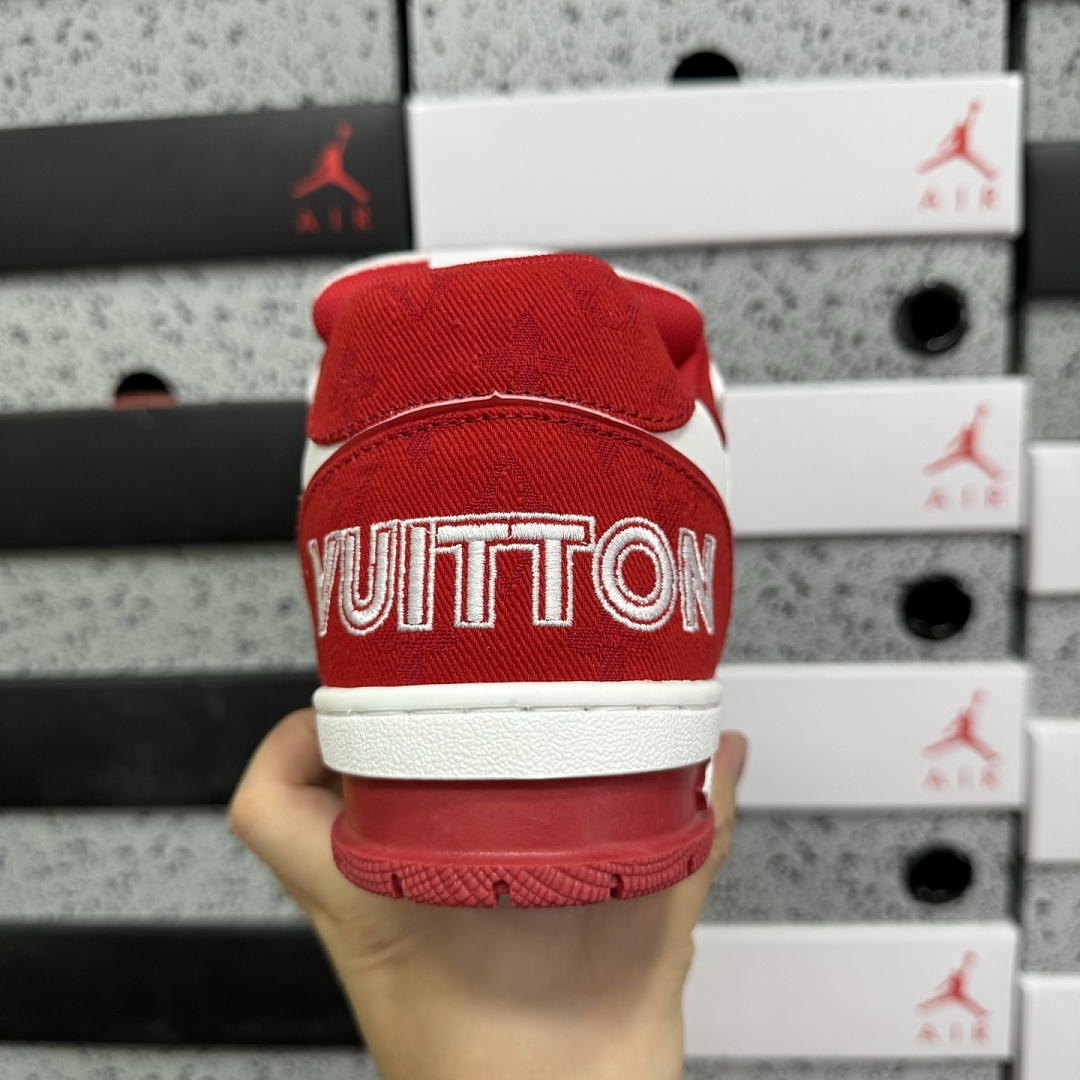 Louis Vuitton Trainer (White Red) - Image 3