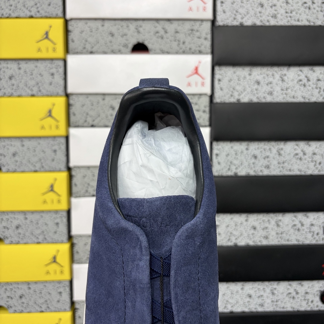 Zegna Deerskin Triple Stitch (White Blue) - Image 5