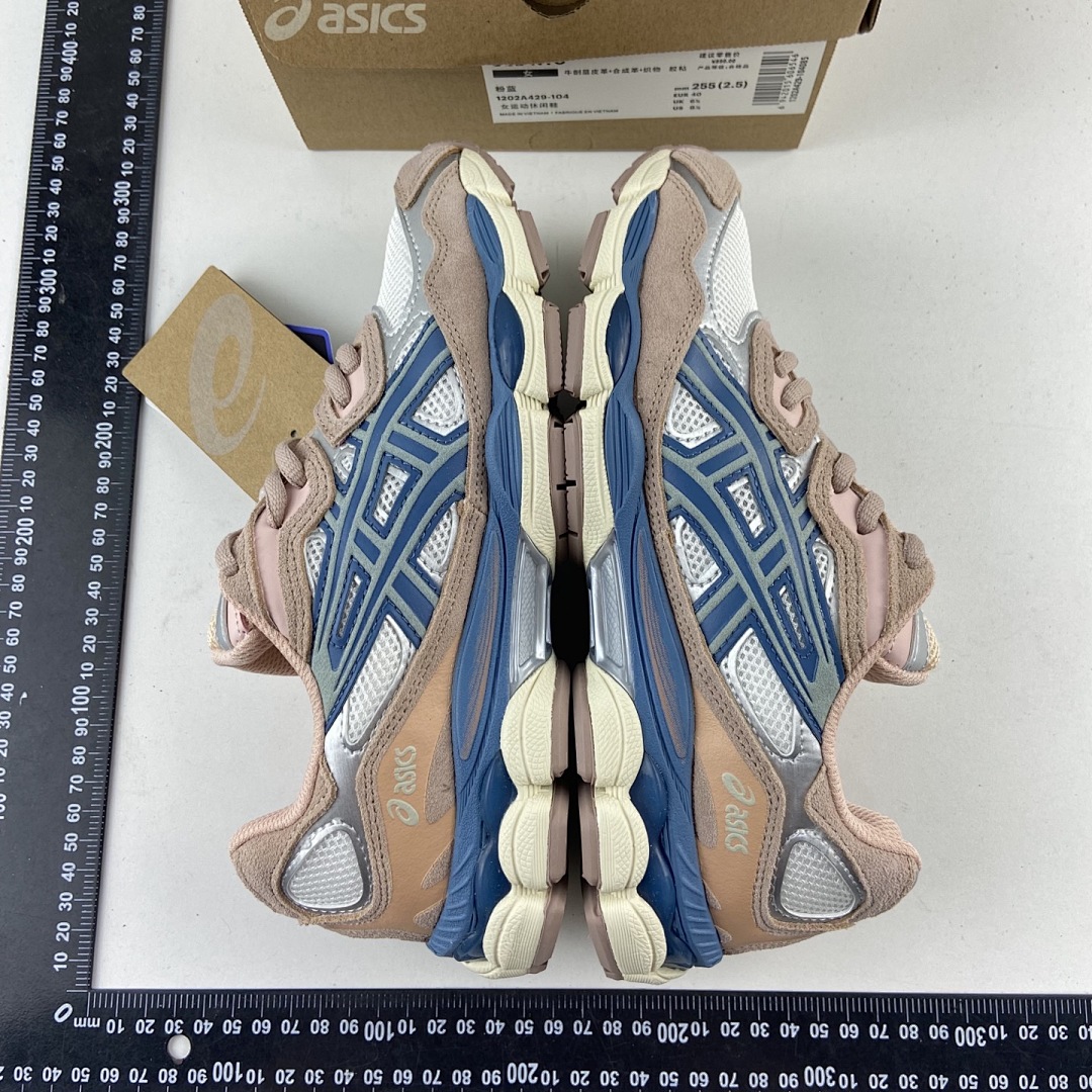 ASICS Gel-NYC Cream Grey Floss Salmon NYC (Pink Blue) - Image 9
