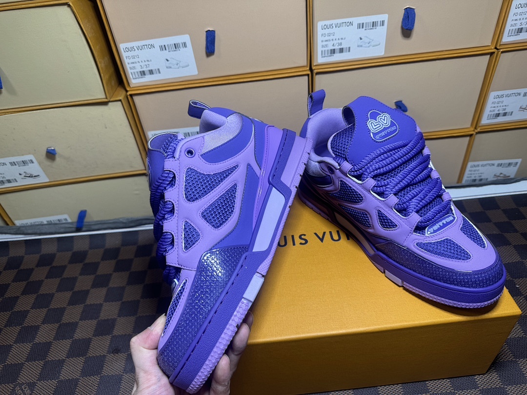 Louis Vuitton LV Skate Purple Sneakers - Image 5