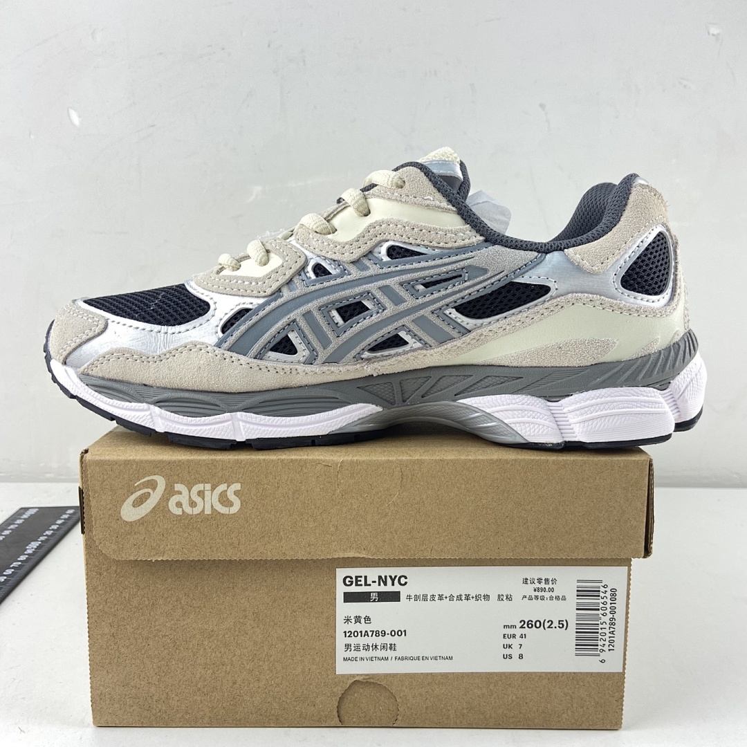 ASICS Gel-NYC Black Clay Grey NYC (Cream Yellow) - Image 4