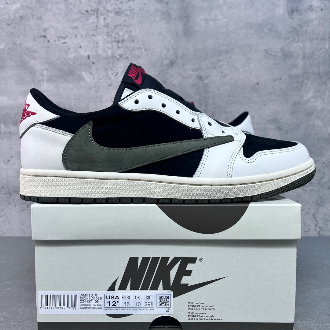 Chanel Travis Scott X Air Jordan 1 Low "Medium (Olive) - Image 10
