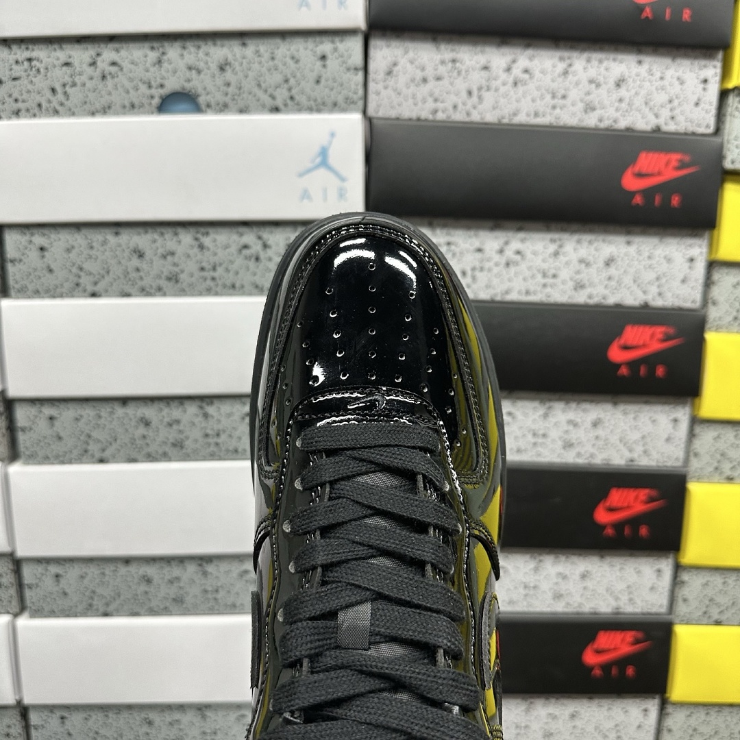 Nike Air Force 1 Low '07 Premium Black Patent - Image 8