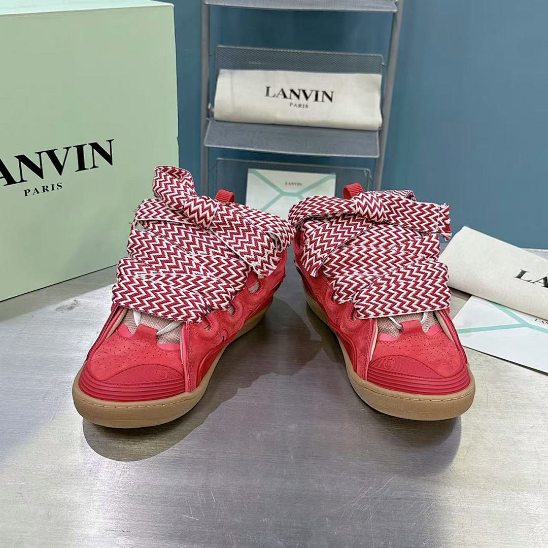 Lanvin FoShan Batch Lanvin Leather Curb Sneakers Three Generations - Image 7