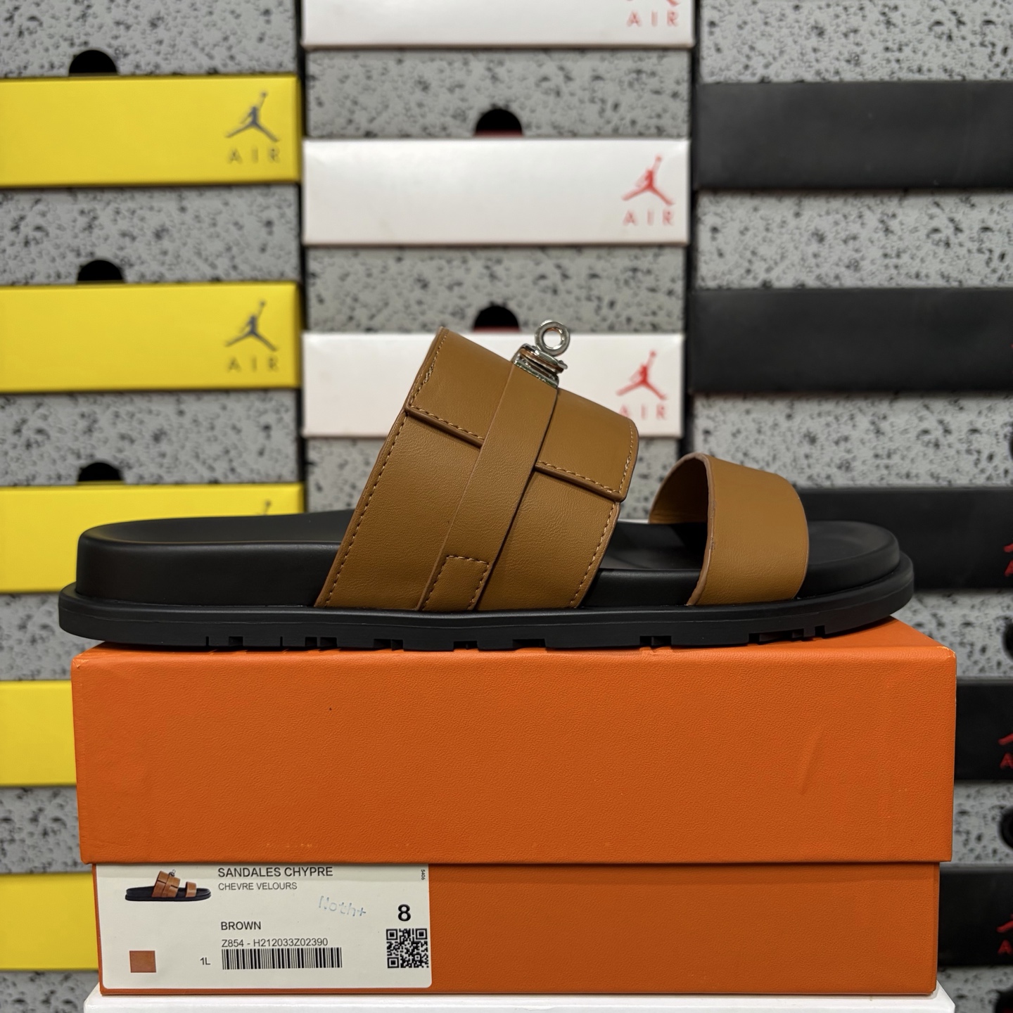 Hermes Chypre Sandal Orange Leather Buckle - Image 10