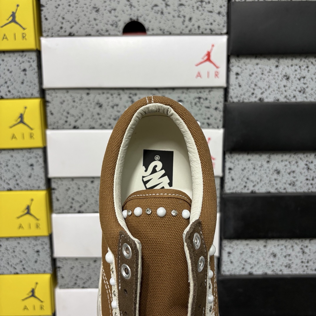 Vans LX Old Skool 36 Pearlized Pack Vintage Cocoa Brown VN000E8VFST Grey Yellow Bead - Image 8