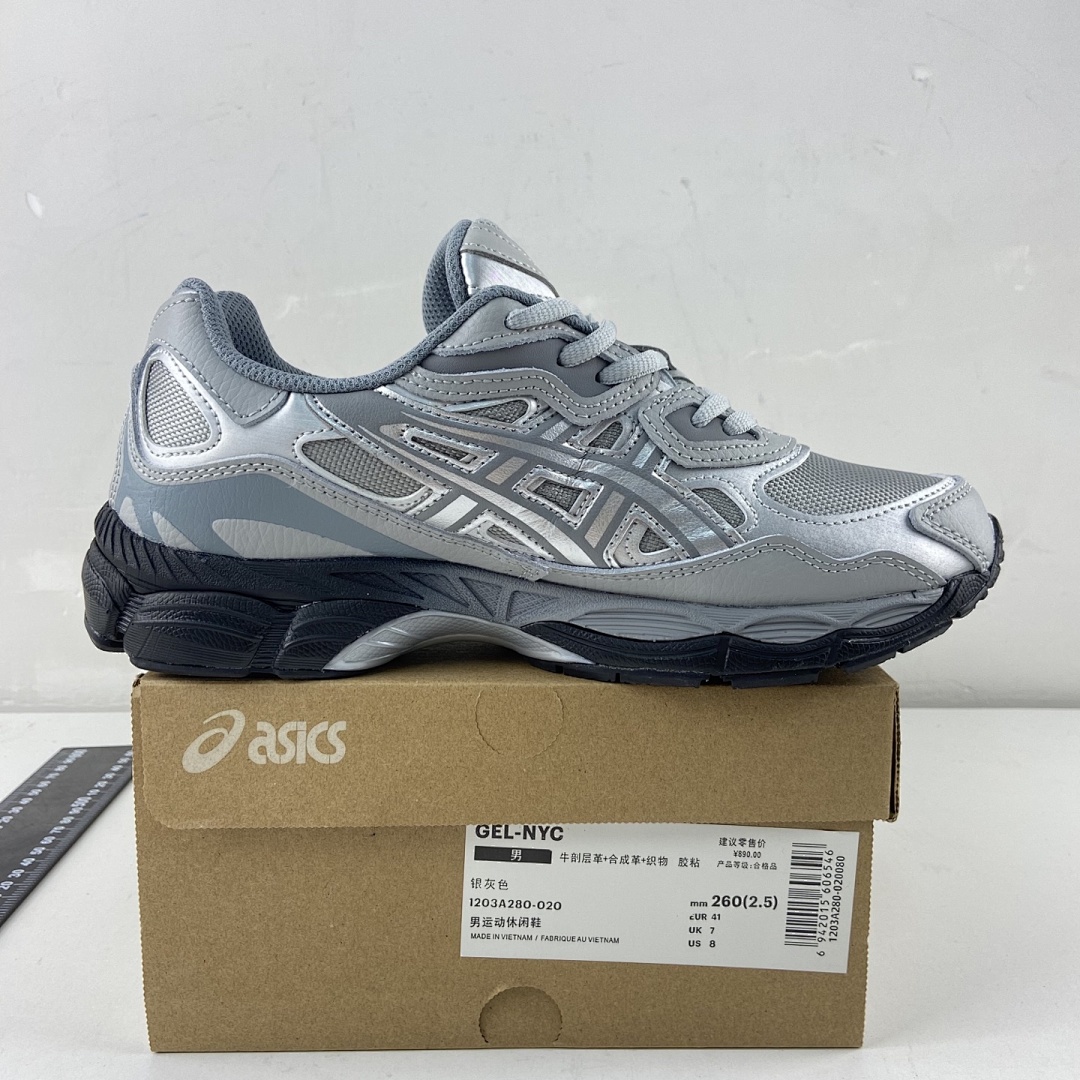 ASICS Gel-NYC Mid Grey Sheet Rock NYC (Silver) - Image 3