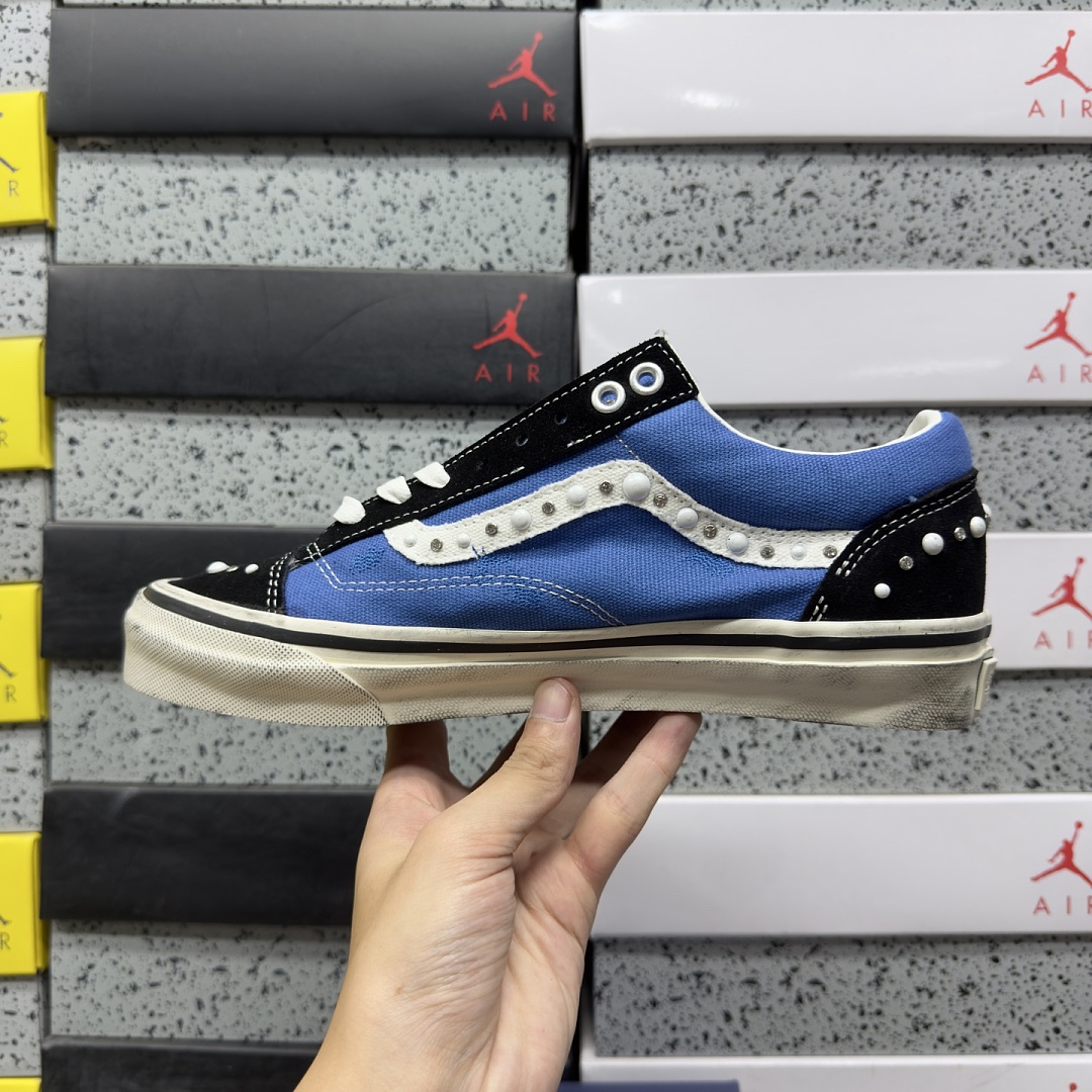 Vans LX Old Skool 36 Pearlized Pack Black Navy VN000E8VYA6 Blue Bead - Image 4