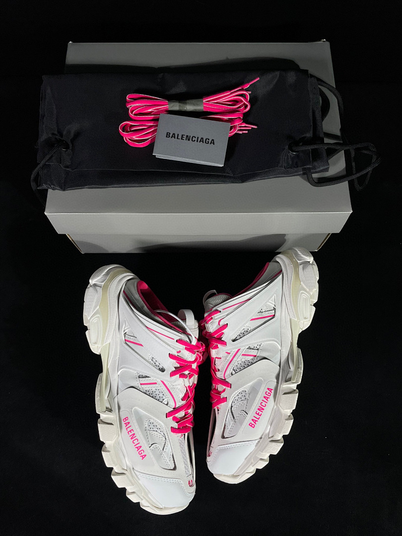 Balenciaga Paris Mule White Rose Red Half Slippers - Image 4