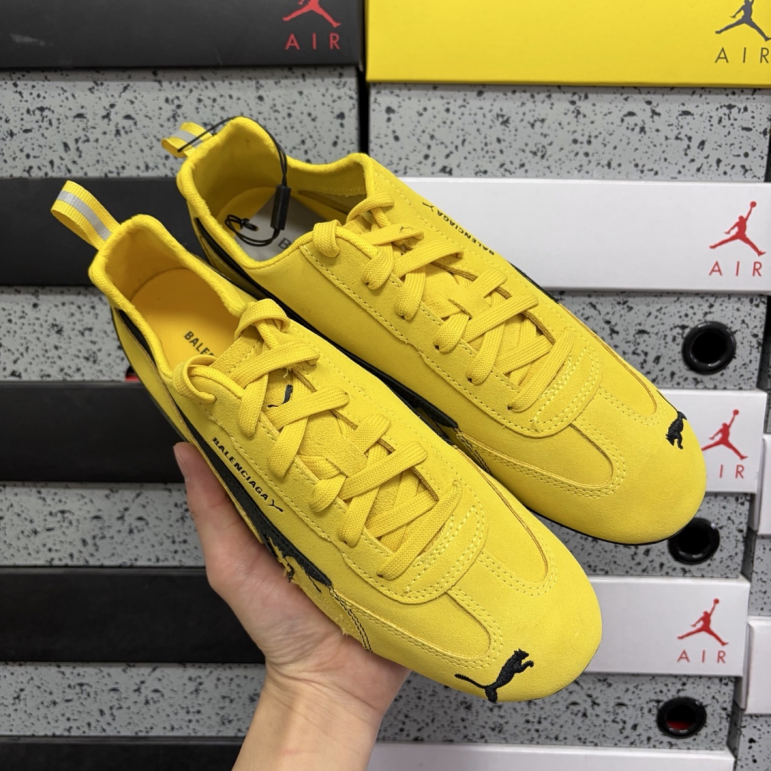 Balenciaga Speedcat Suede (Distressed Yellow Black) - Image 2