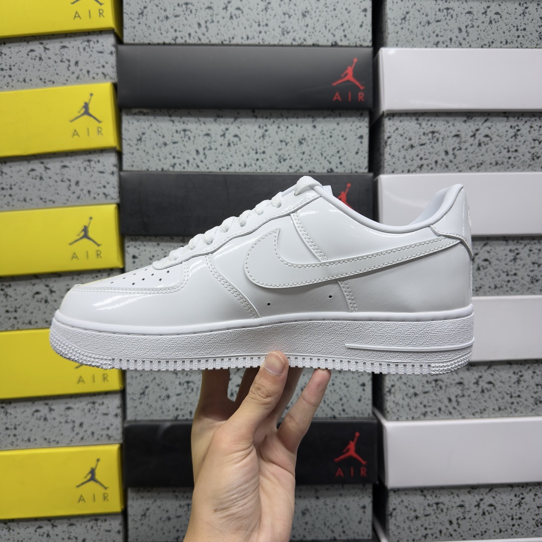 Nike Air Force 1 Low '07 Premium White Patent - Image 2