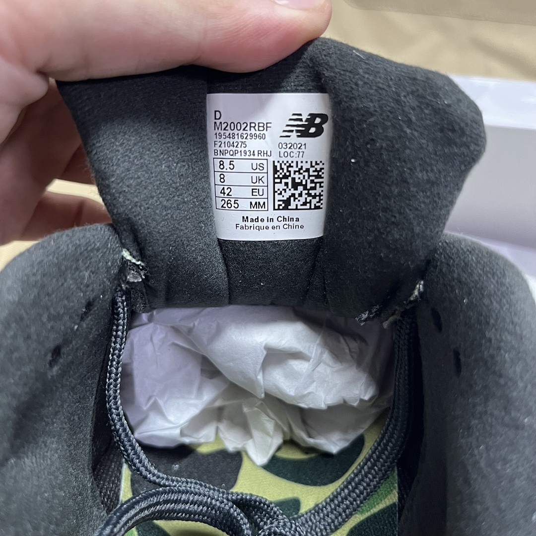 New Balance 2002R BAPE (Black) - Image 3
