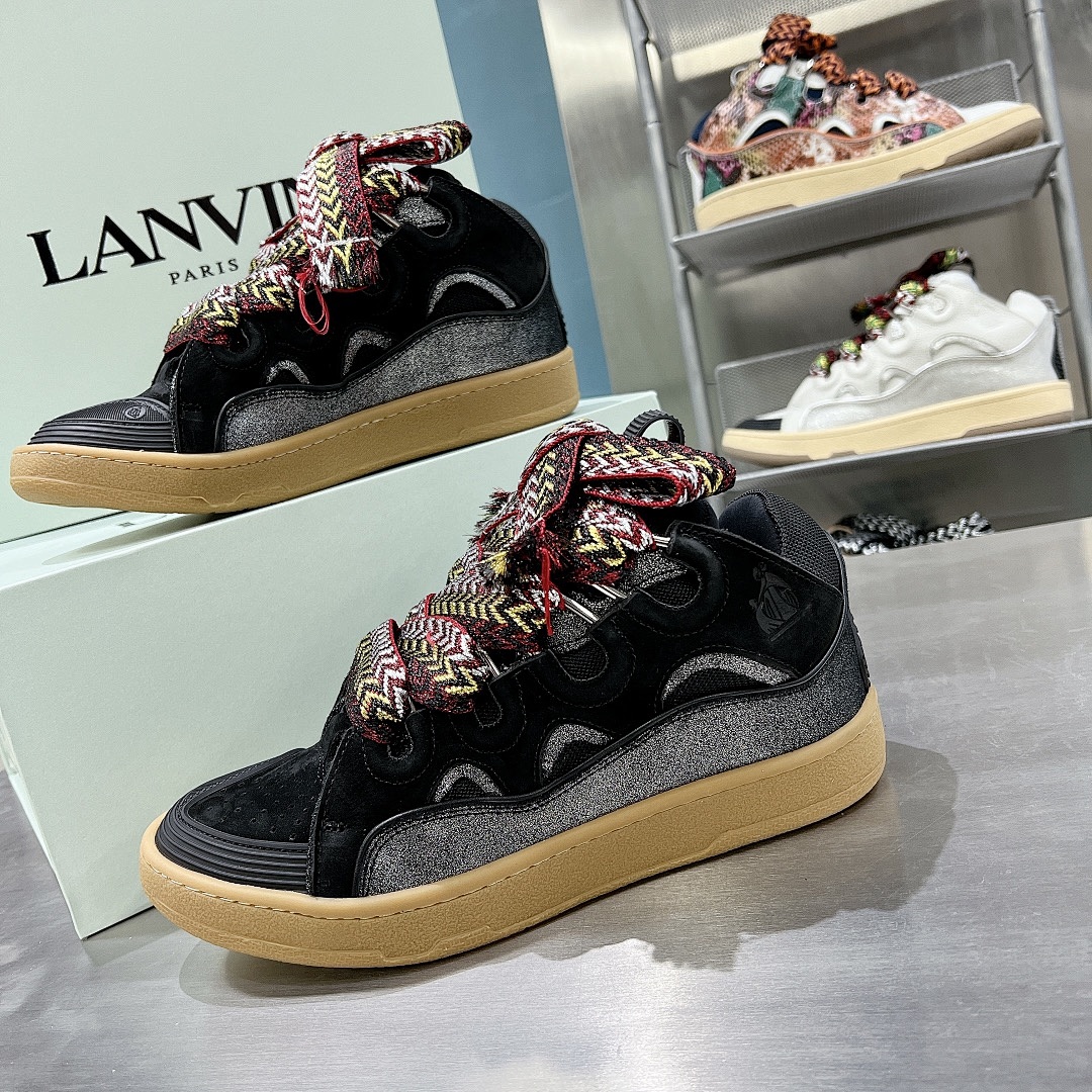 Lanvin FoShan Batch Lanvin Leather Curb Sneakers Three Generations - Image 114