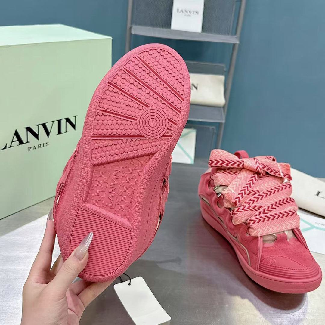 Lanvin FoShan Batch Lanvin Leather Curb Sneakers Three Generations - Image 5