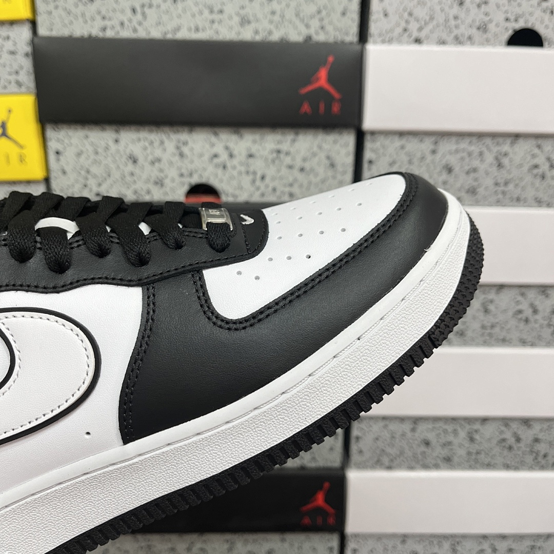 Nike Air Force 1 Low '07 White Swoosh (Panda) - Image 6