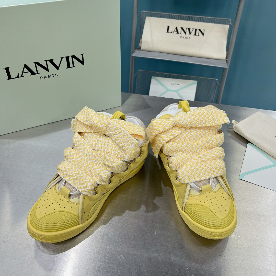 Lanvin FoShan Batch Lanvin Leather Curb Sneakers Three Generations - Image 10