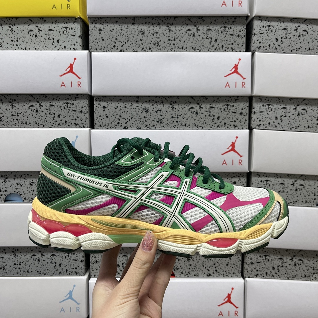 ASICS Gel-Cumulus 16 Green Cream Ivory - Image 9