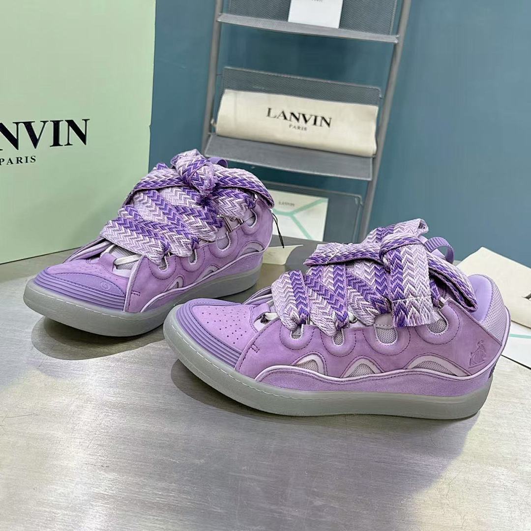 Lanvin FoShan Batch Lanvin Leather Curb Sneakers Three Generations - Image 8