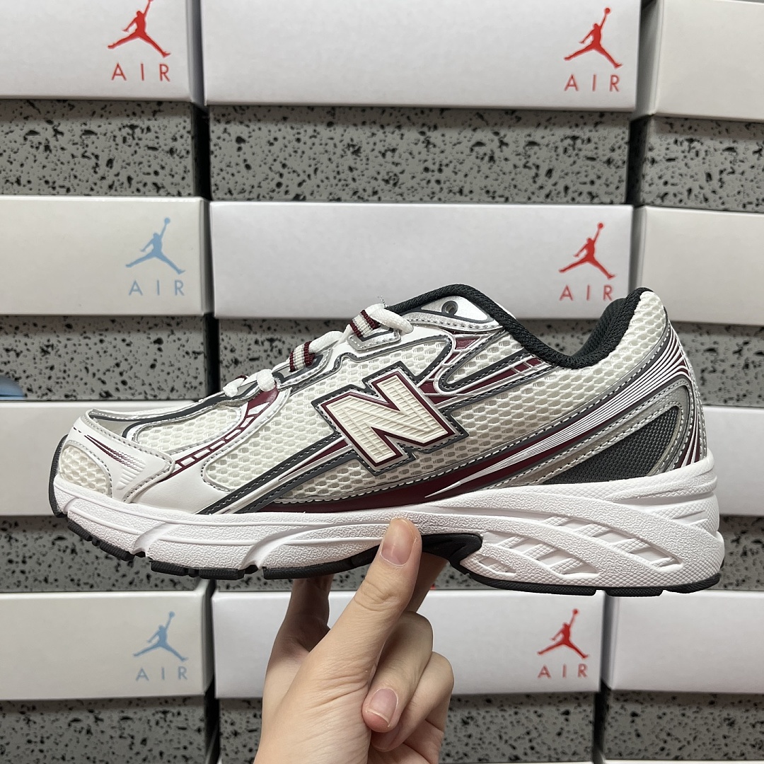 New Balance 740V2 Mercury Red Castlerock - Image 2