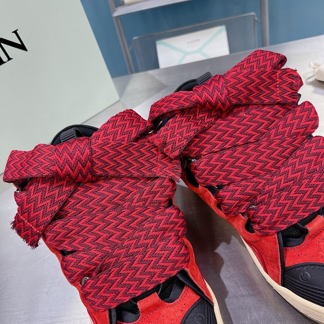 Lanvin FoShan Batch Lanvin Leather Curb Sneakers Three Generations - Image 6
