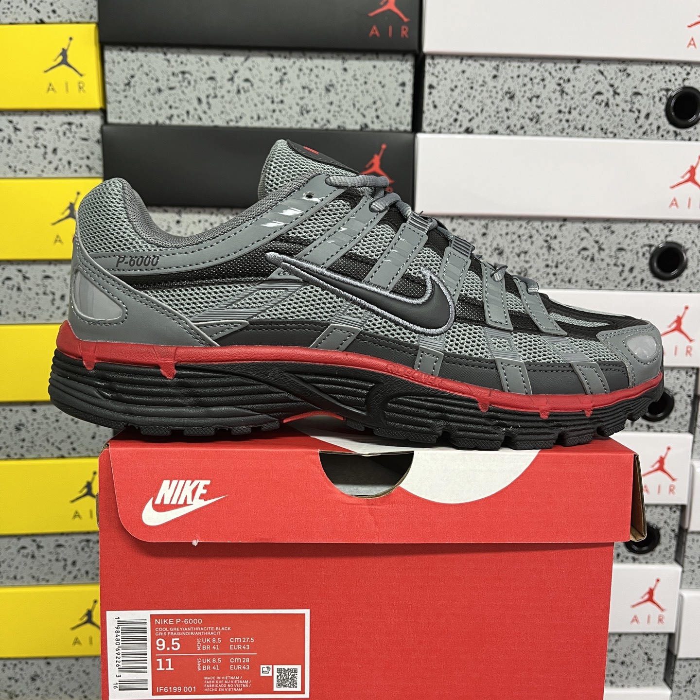 Nike P-6000 Cool Grey University (Red) - Image 11