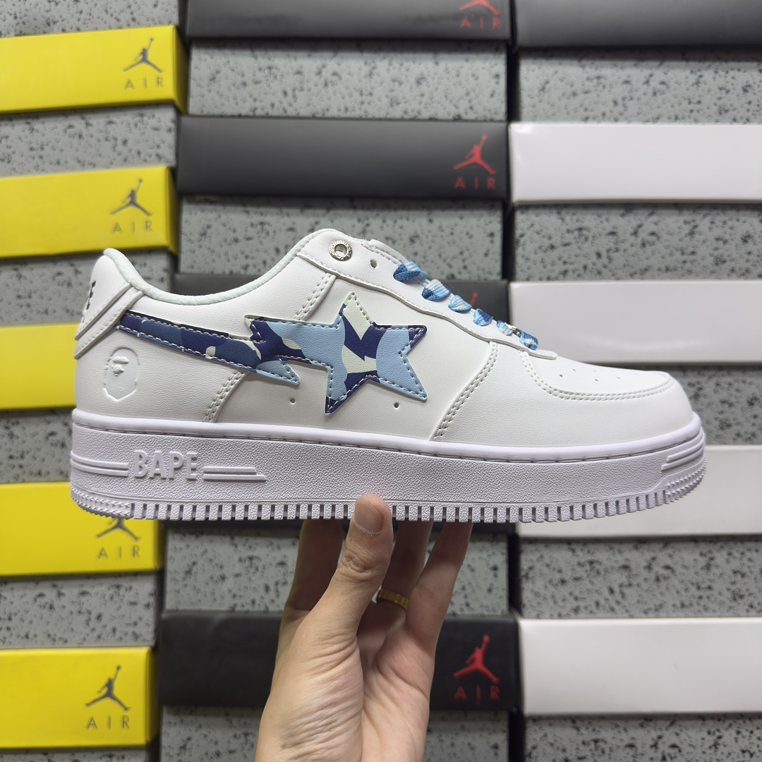 Bape Sta Low 1K70-191-335 White / (Blue) - Image 6