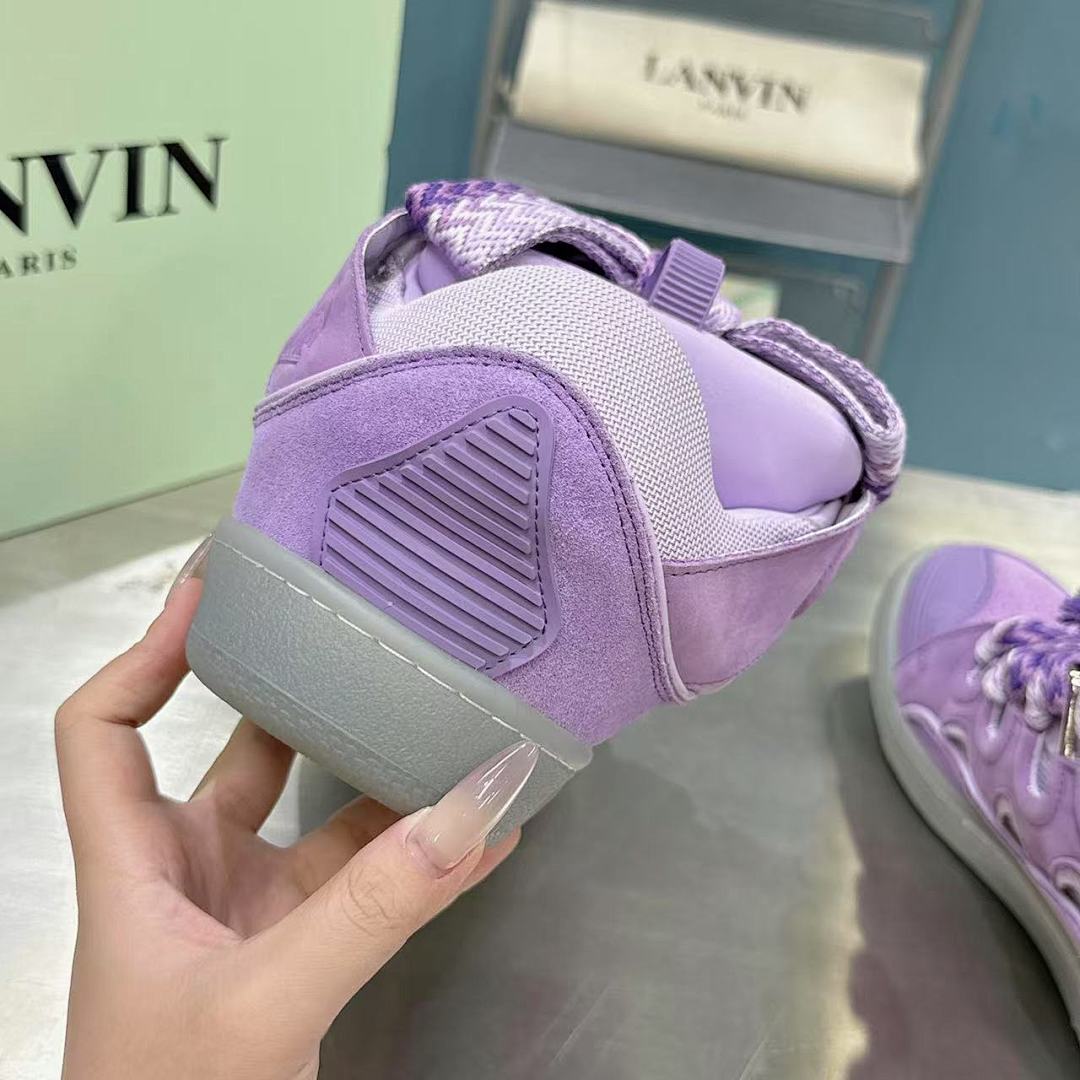 Lanvin FoShan Batch Lanvin Leather Curb Sneakers Three Generations - Image 3