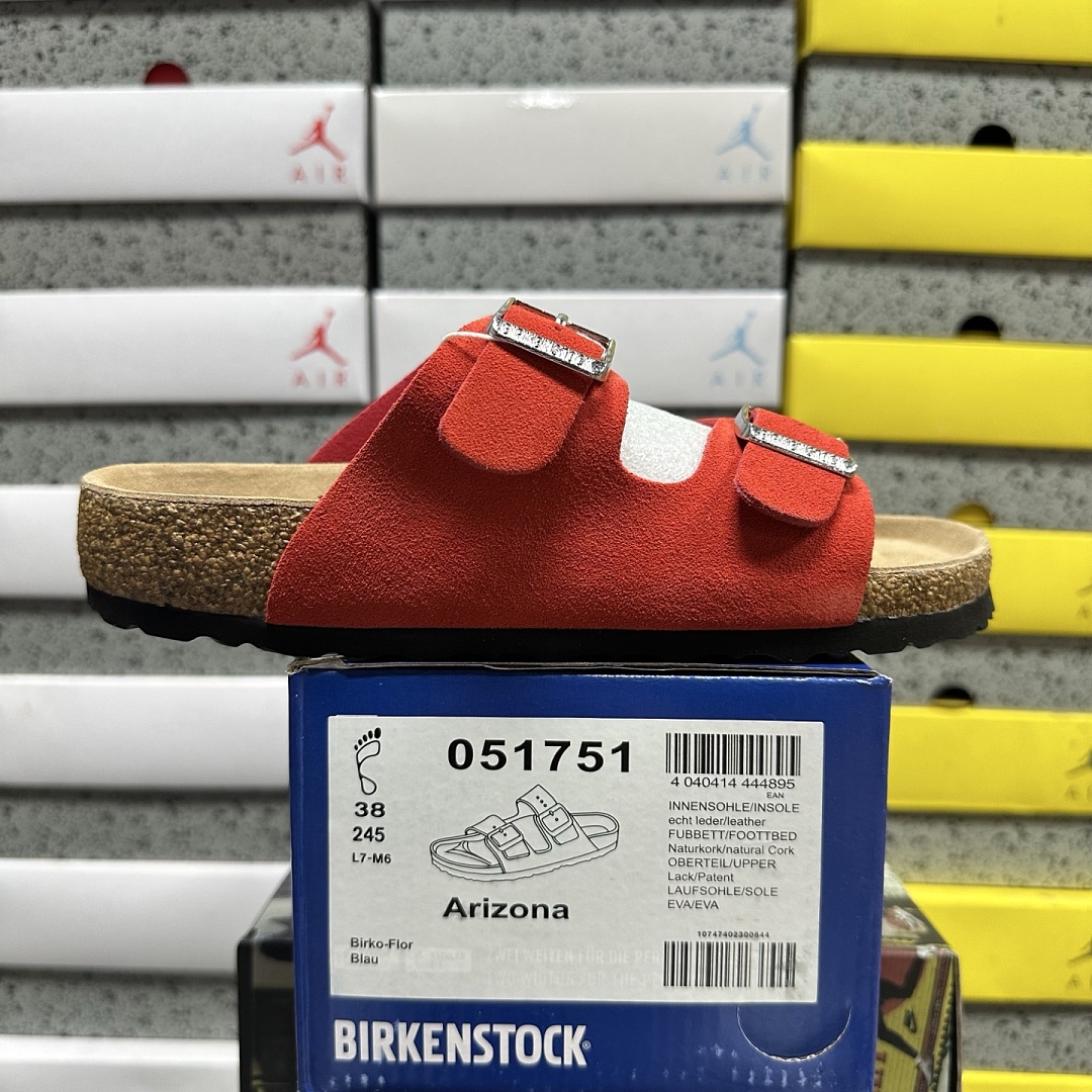 Birkenstock Birken Arizona Birkibuc Red Suede