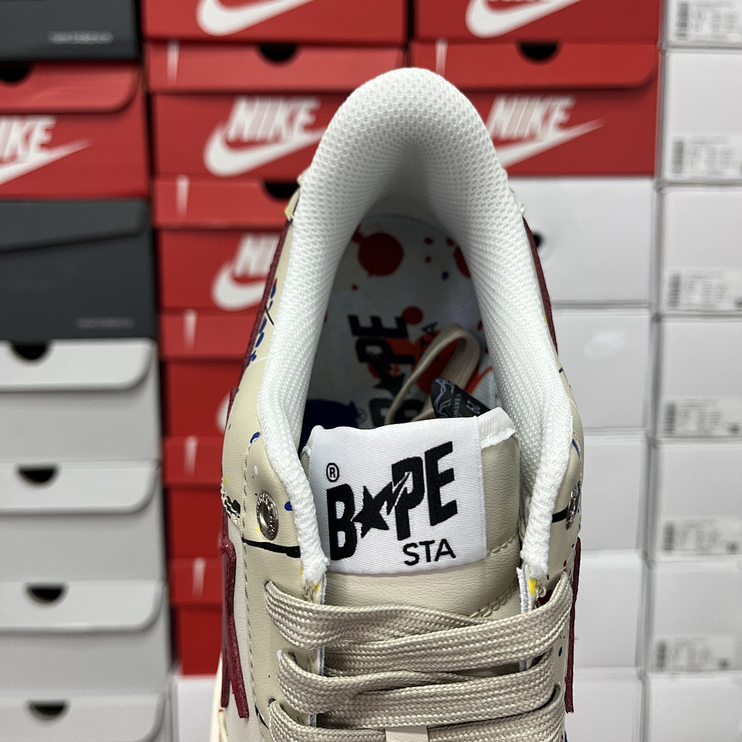 Bape A Bathing Ape Bape Sta Paint (Beige) - Image 5
