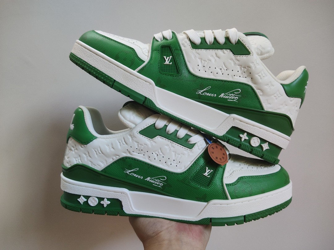Louis Vuitton LV Trainer #54 Signature (Green White) - Image 6