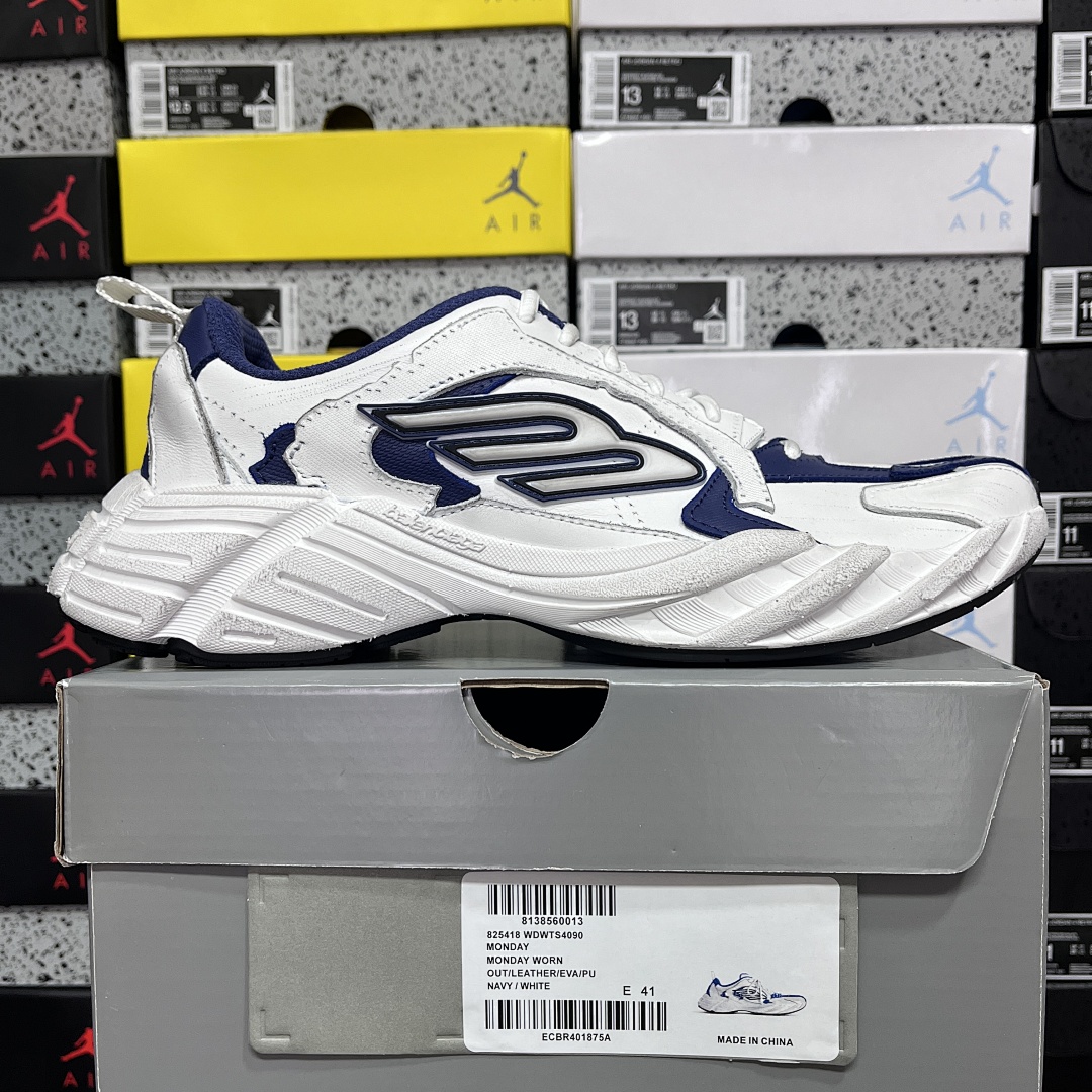 Balenciaga Monday Shoe IN Navy/White 16 Gen (White Blue) - Image 2