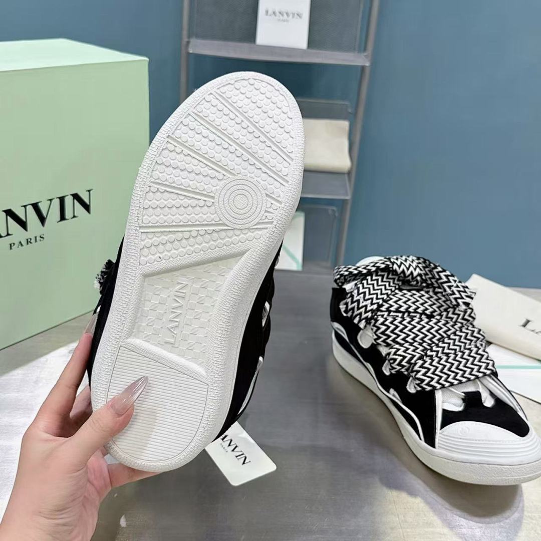 Lanvin FoShan Batch Lanvin Leather Curb Sneakers Three Generations - Image 2