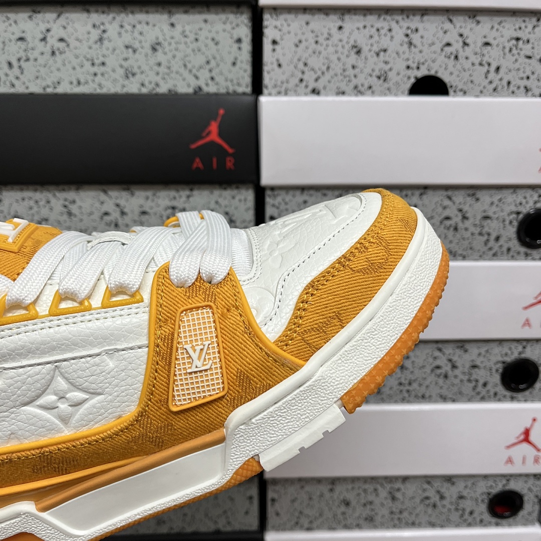 Louis Vuitton Trainer (Orange Yellow White) - Image 3