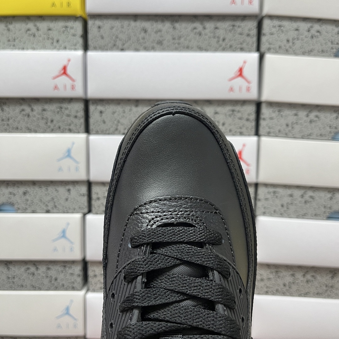 Nike Air Max 90 Leather Triple Black CZ5594-001 - Image 5