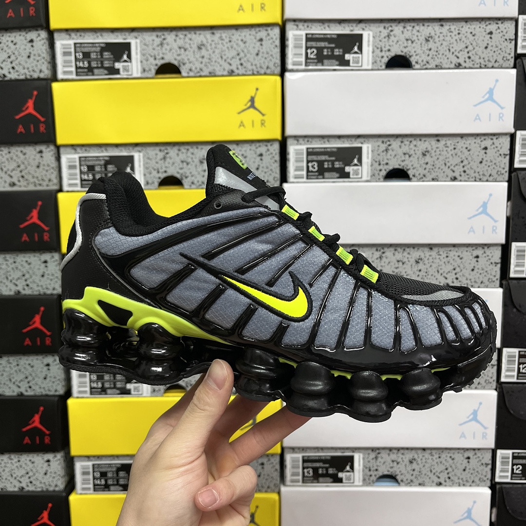 Nike Shox TL Wolf Grey Lime Blast - Image 9