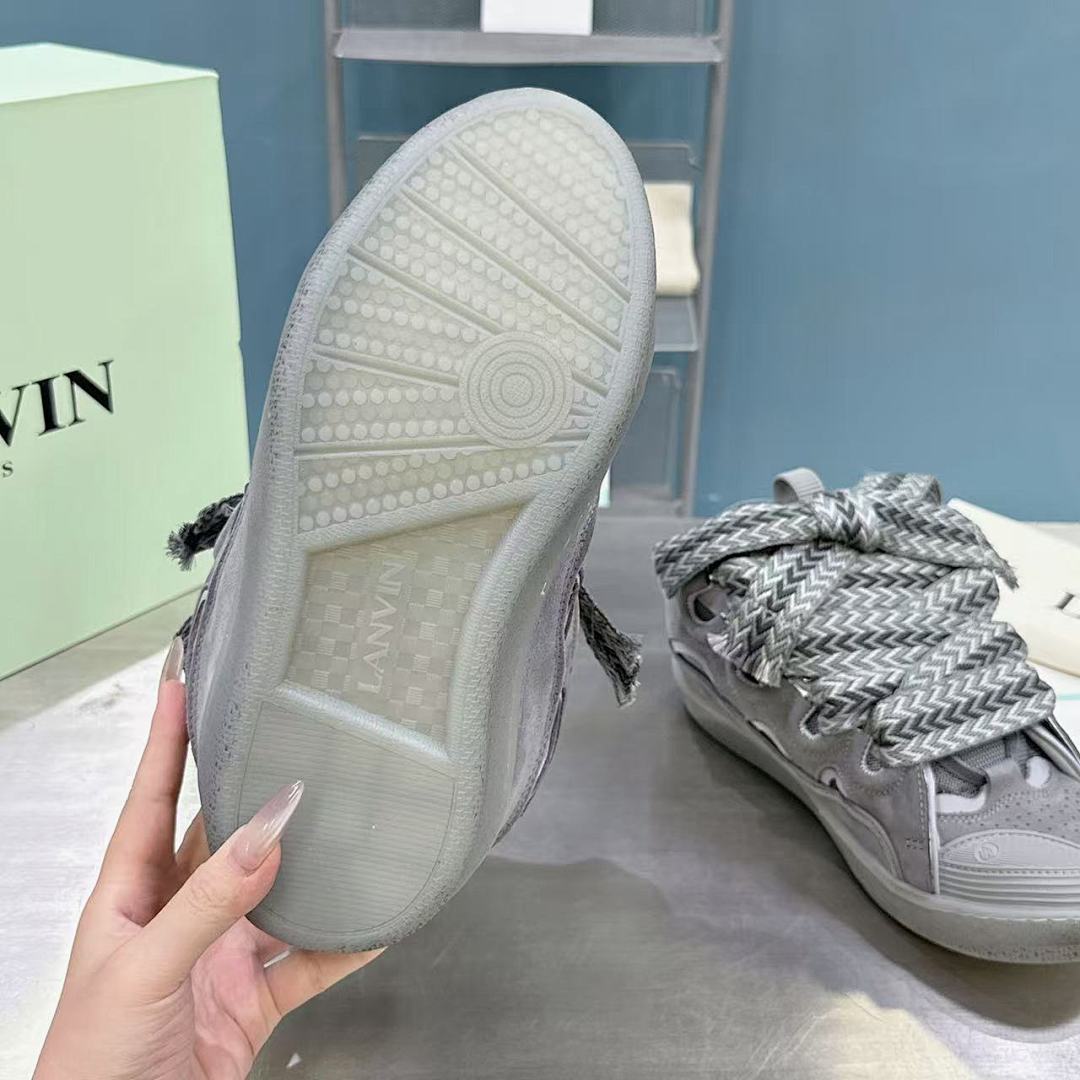 Lanvin FoShan Batch Lanvin Leather Curb Sneakers Three Generations - Image 2