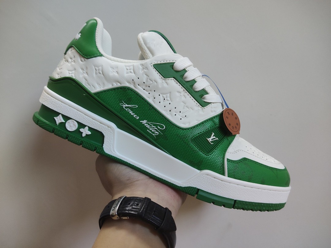 Louis Vuitton LV Trainer #54 Signature (Green White) - Image 4