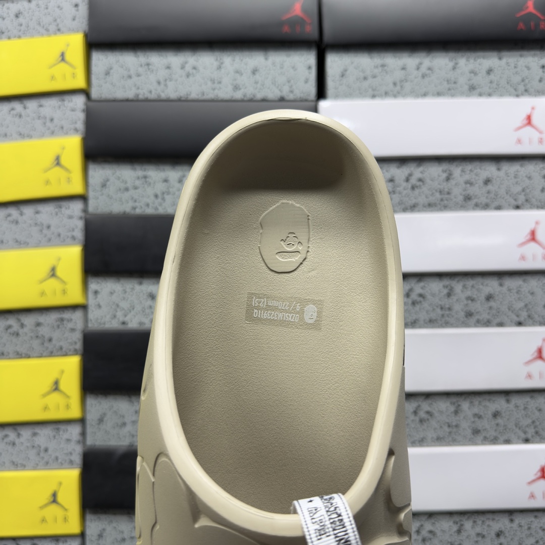 Bape Slide #1 Beige Solid Camo Cream Yellow 0ZXSLM323911Q - Image 5