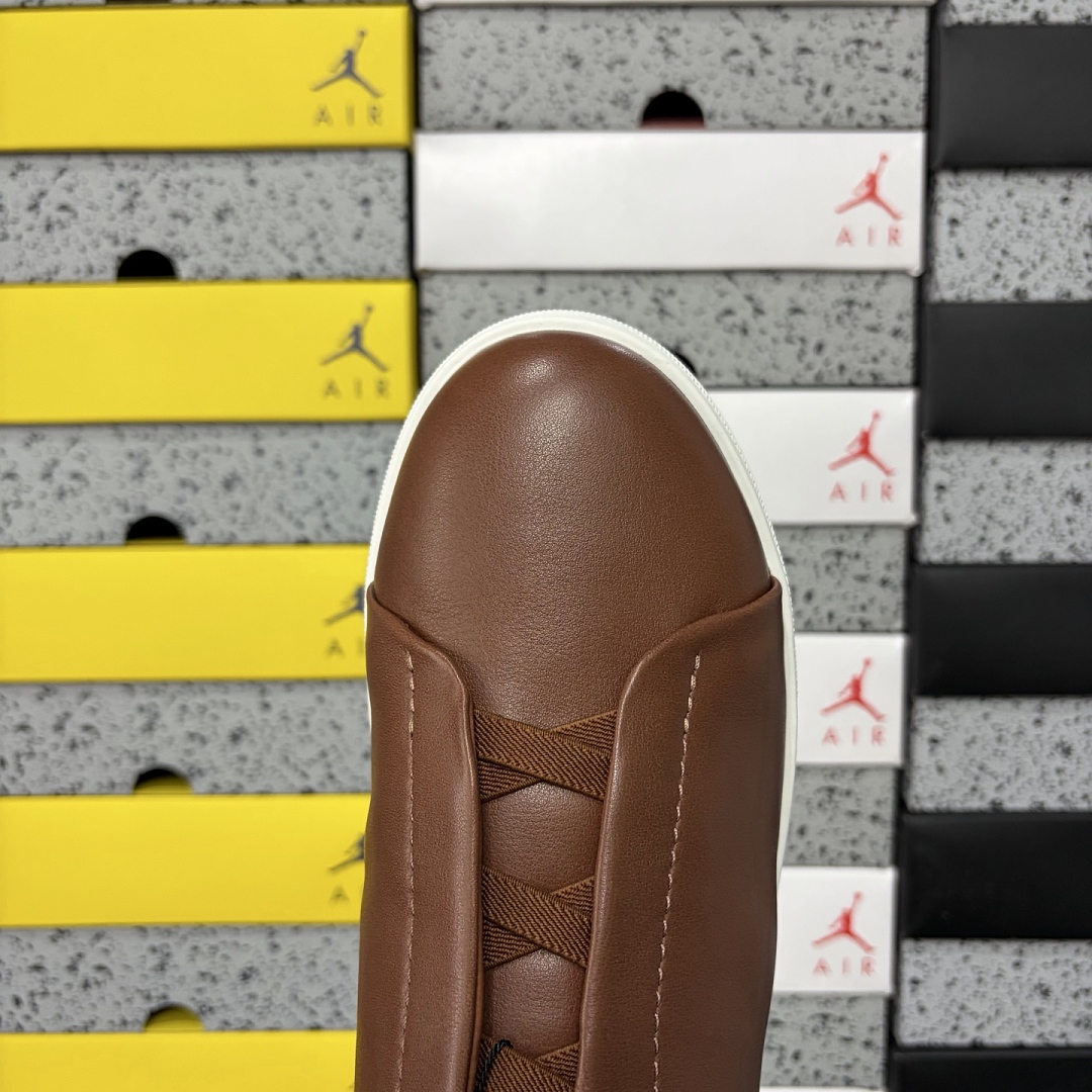Zegna Deerskin Triple Stitch (White Brown) - Image 5